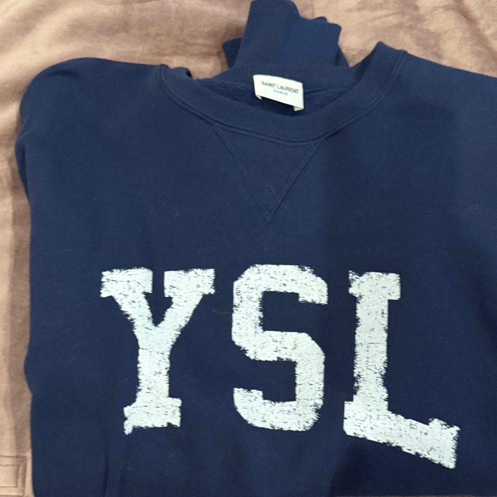 Yves Saint Laurent Cassandra Navy Blue Sweatshirt